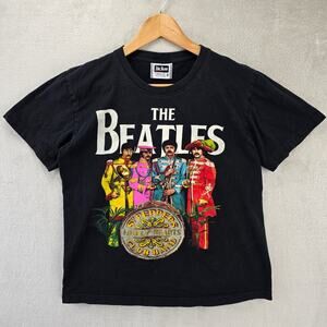 Vintage The Beatles Shirt Mens Medium Black Sgt Peppers Roxx Single Stitch 90s